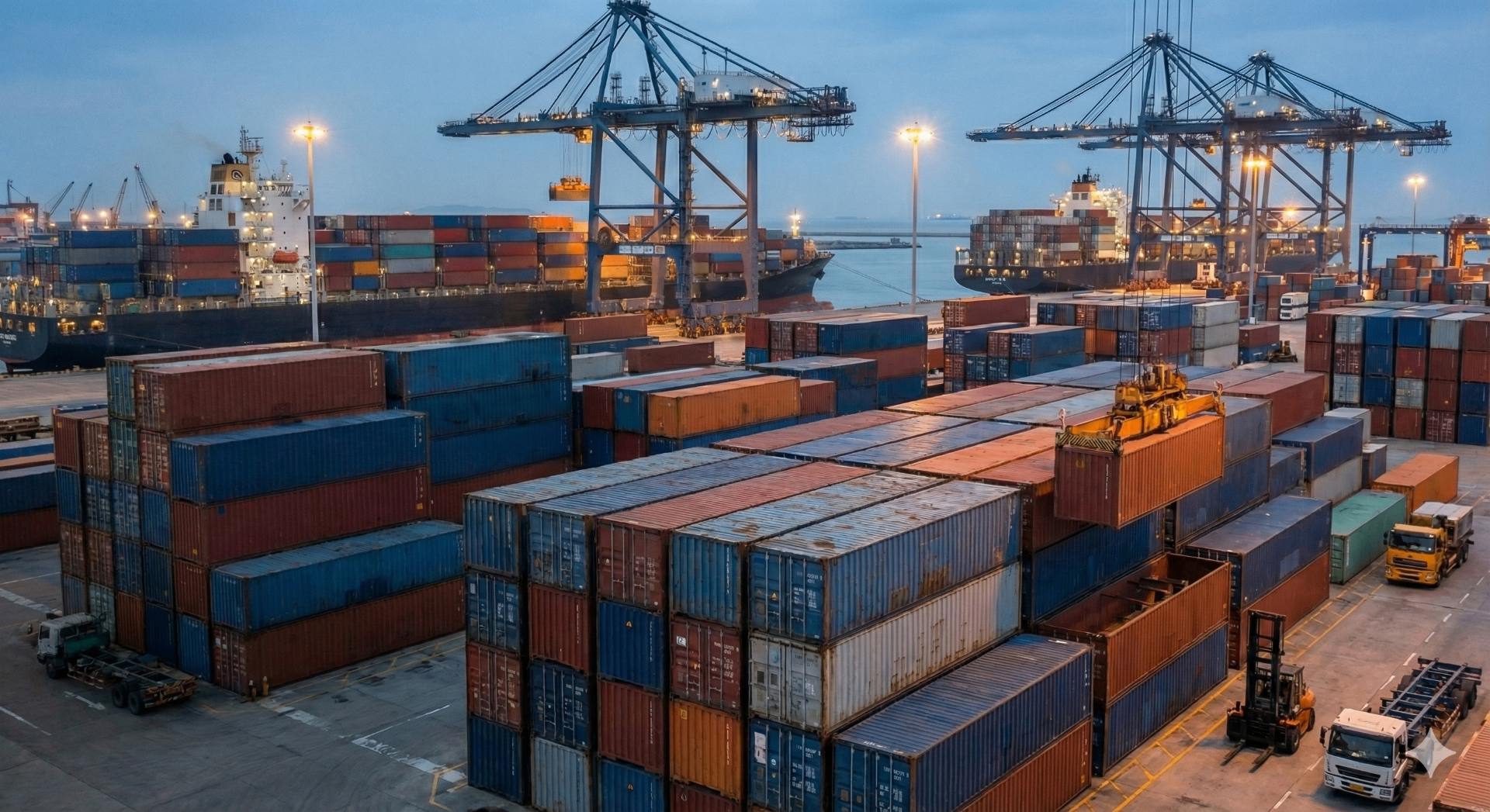 Secure shipping container storage yard in Ireland